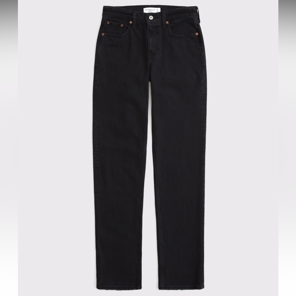 Abercrombie & Fitch Black Women's Straight-Leg Jeans